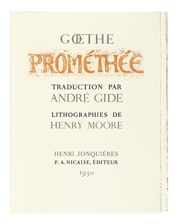 (MOORE, HENRY.) Goethe, Johann Wolfgang von. Prométhée.